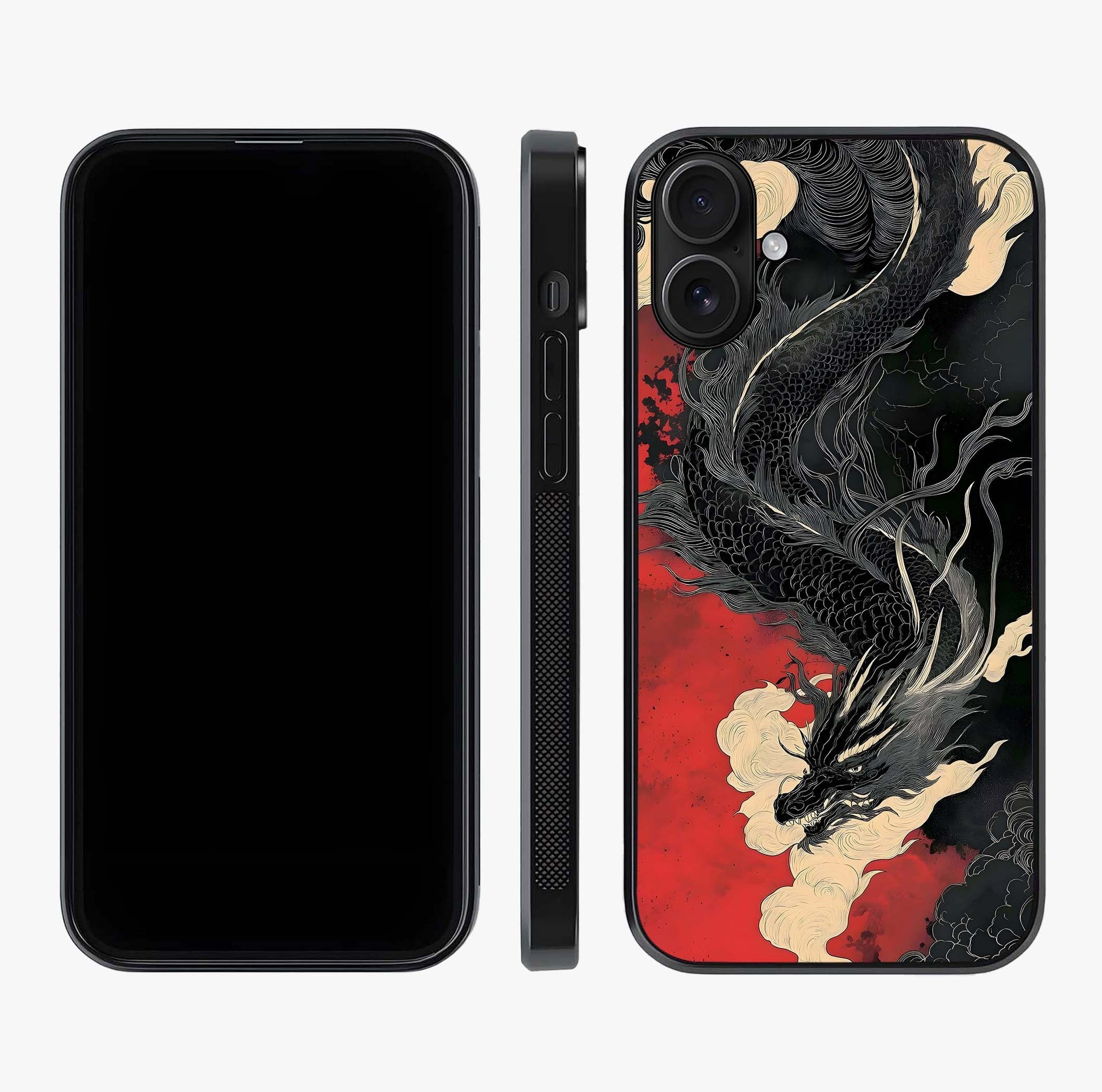 Shadow Dragon Fury Glass Case displayed upright for full design visibility and premium finish.