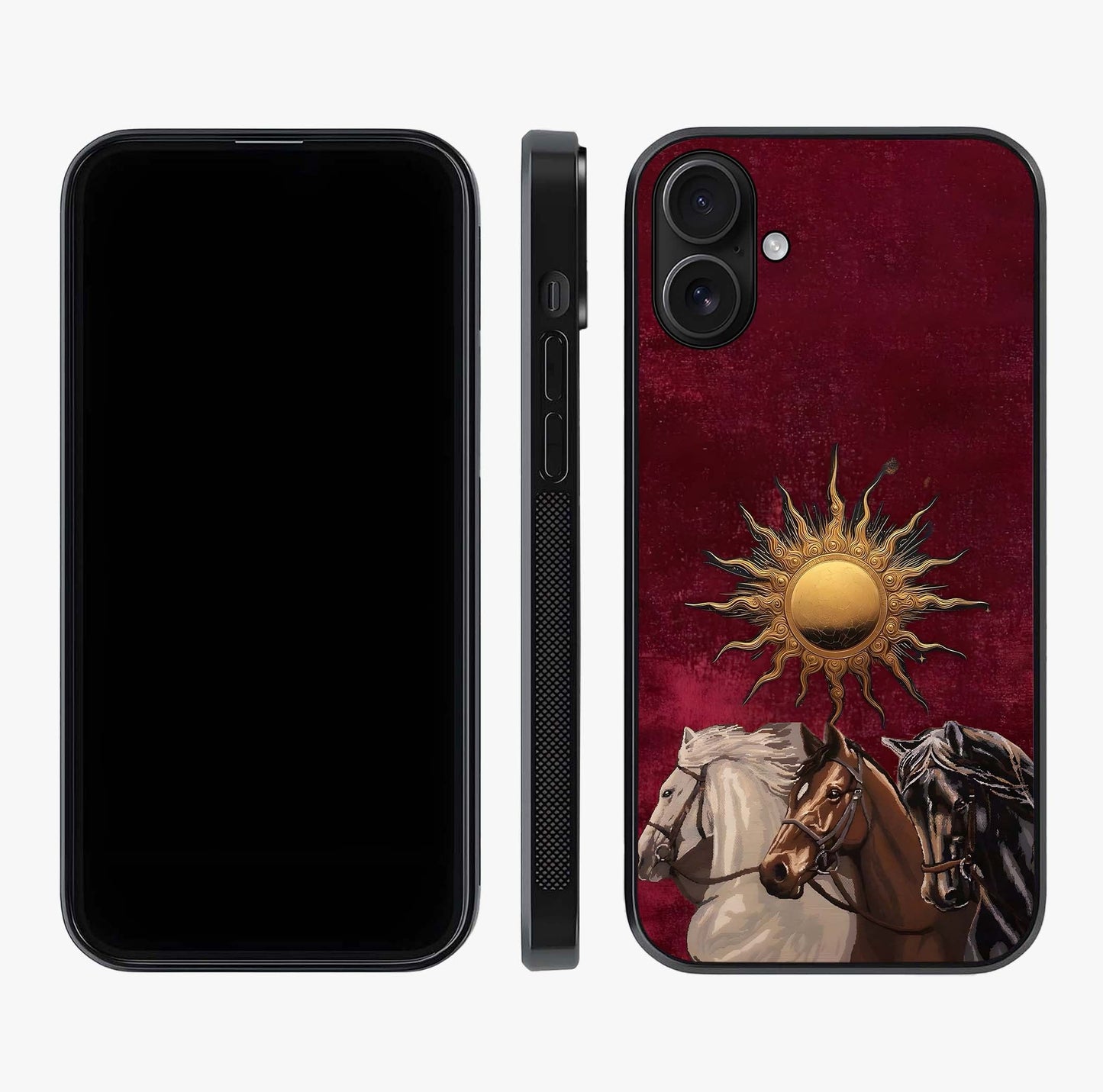 Solar Riders Glass Case displayed upright for full design visibility and premium finish.