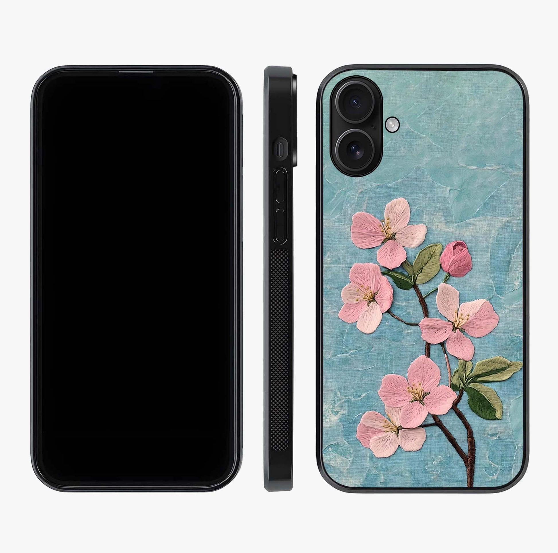 Threaded Blossom Breeze Glass Case displayed upright for full design visibility and premium finish.