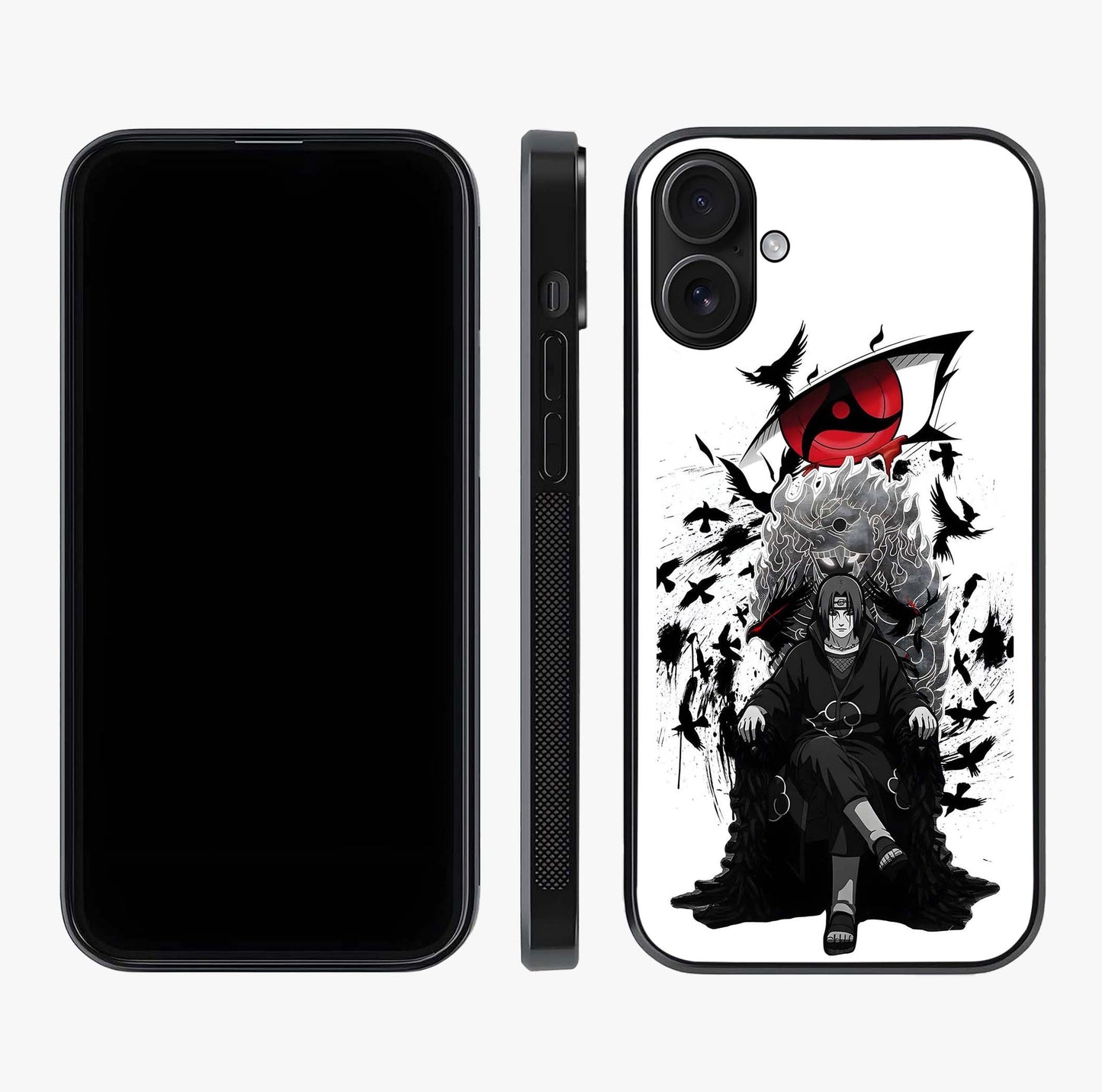 Uchiha Shadow Throne Glass Case displayed upright for full design visibility and premium finish.