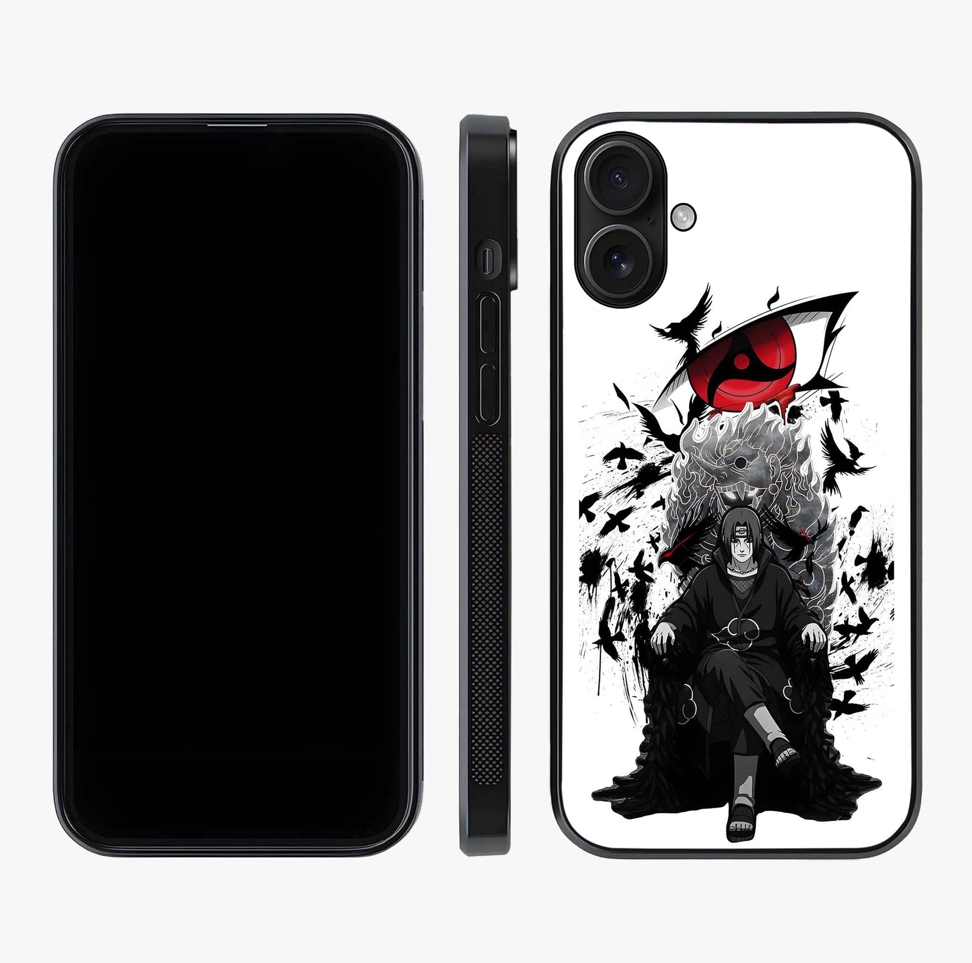 Uchiha Shadow Throne Glass Case displayed upright for full design visibility and premium finish.