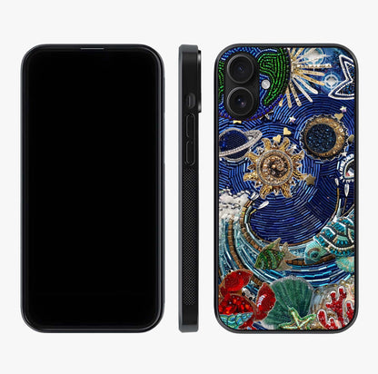 Universe Underwater Spark Glass Case displayed upright for full design visibility and premium finish.