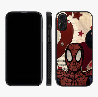 Web Warrior Vibes Glass Case displayed upright for full design visibility and premium finish.