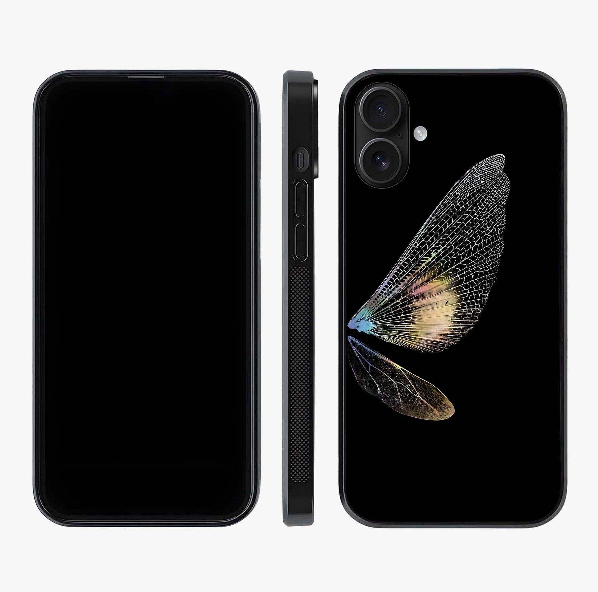 Whispers Of Wings Glass Case displayed upright for full design visibility and premium finish.