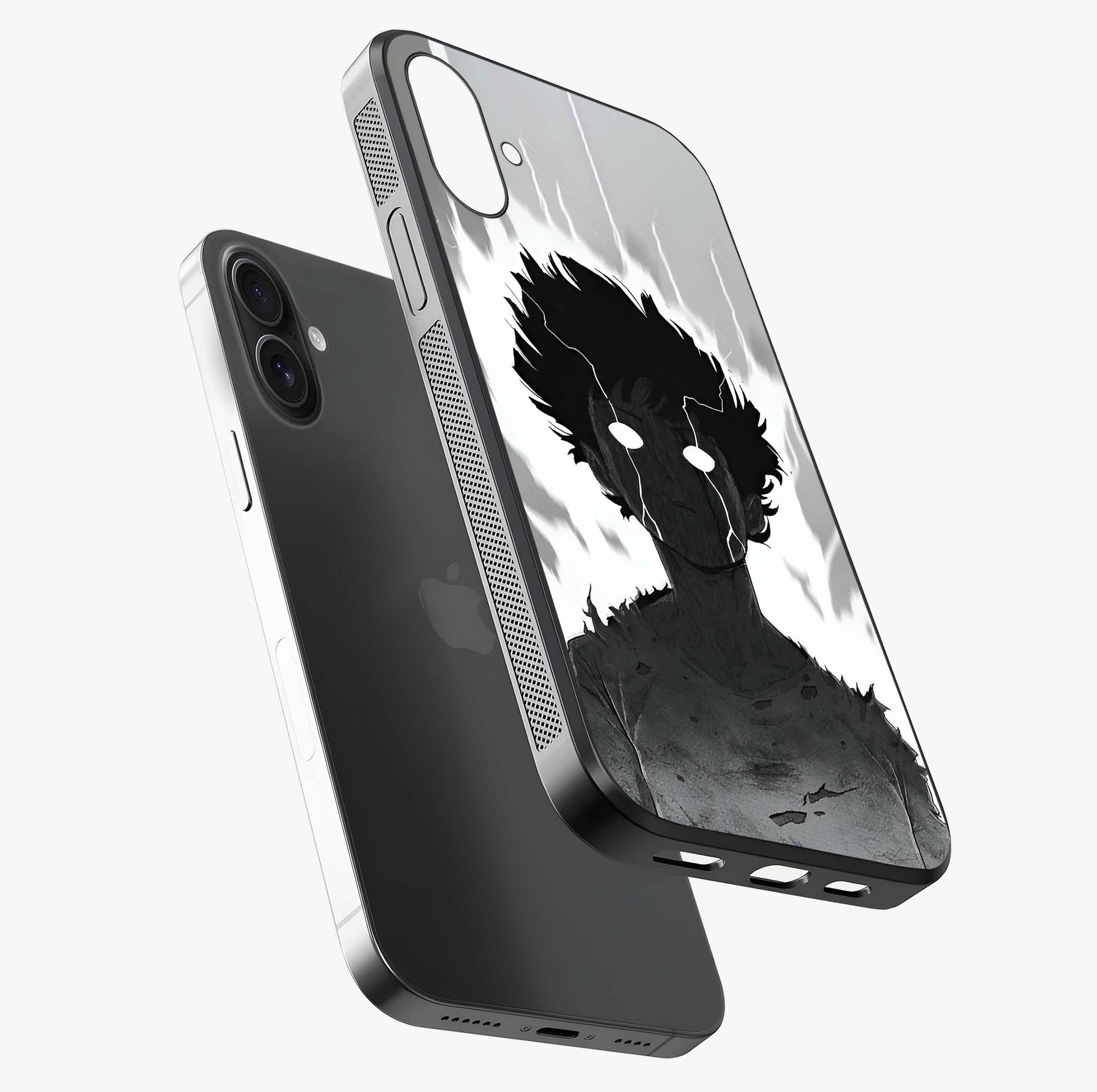 Awakened Inner Rage Glass Case laid diagonally highlighting side profile, edges and glossy glass shine.