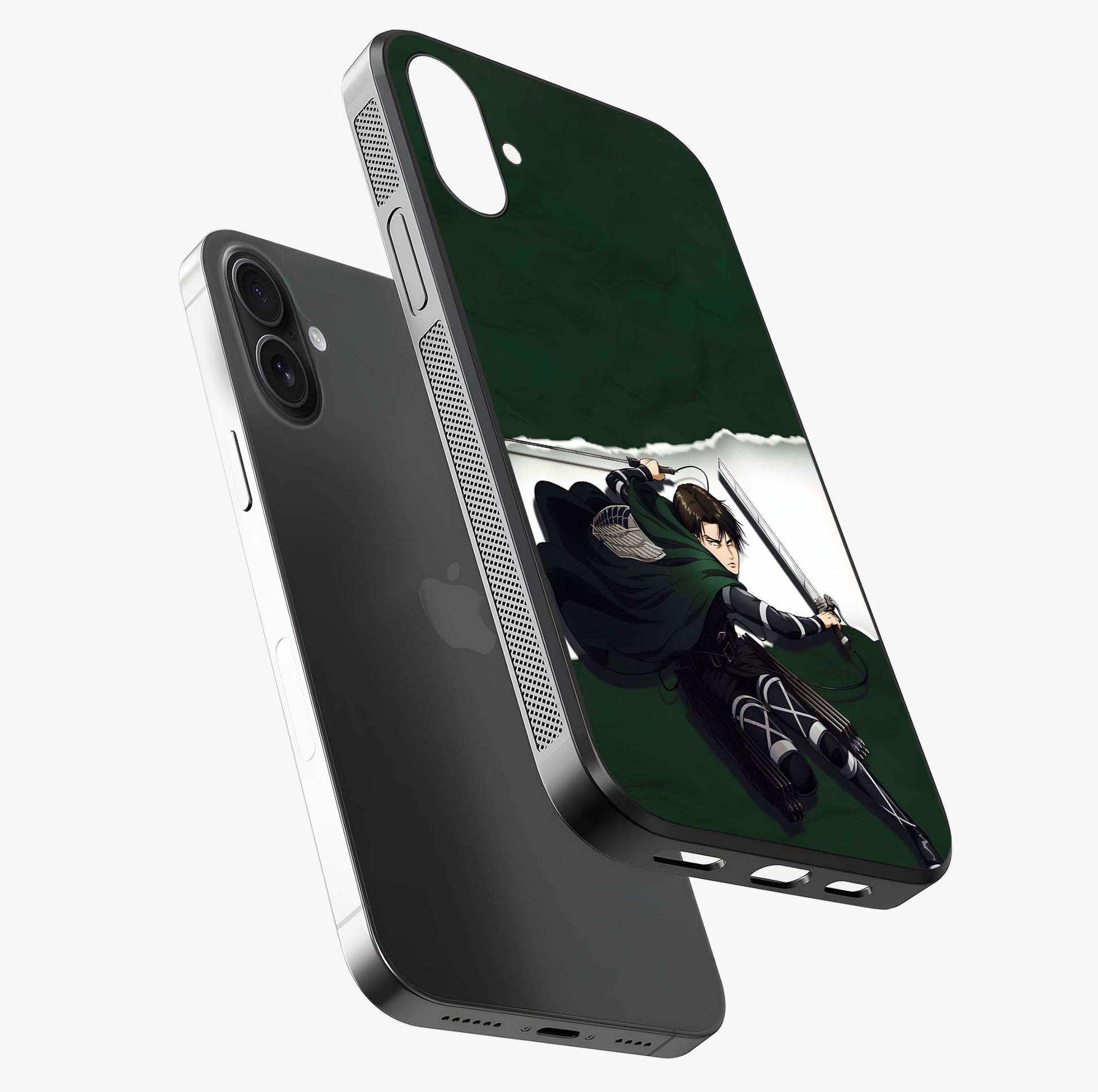 Emerald War Vanguard Glass Case laid diagonally highlighting side profile, edges and glossy glass shine.