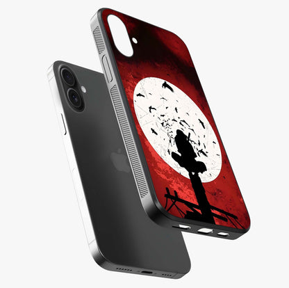 It Comes In Waves Quote Glass Case laid diagonally highlighting side profile, edges and glossy glass shine.
