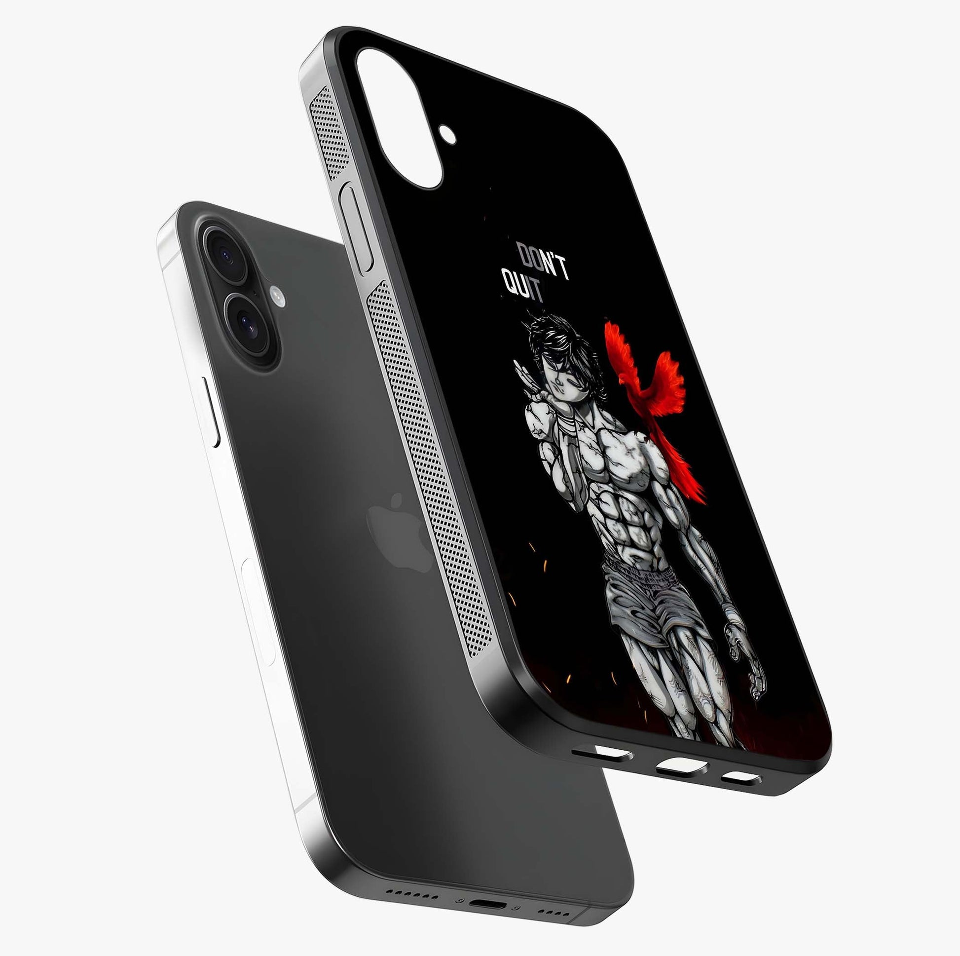 Rise Beyond Limits Glass Case laid diagonally highlighting side profile, edges and glossy glass shine.
