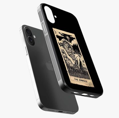 The Empress Glass Case laid diagonally highlighting side profile, edges and glossy glass shine.