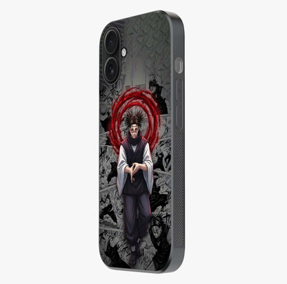 Cursed Ritual Ascension Glass Case photographed in natural light showing reflective finish and design depth.
