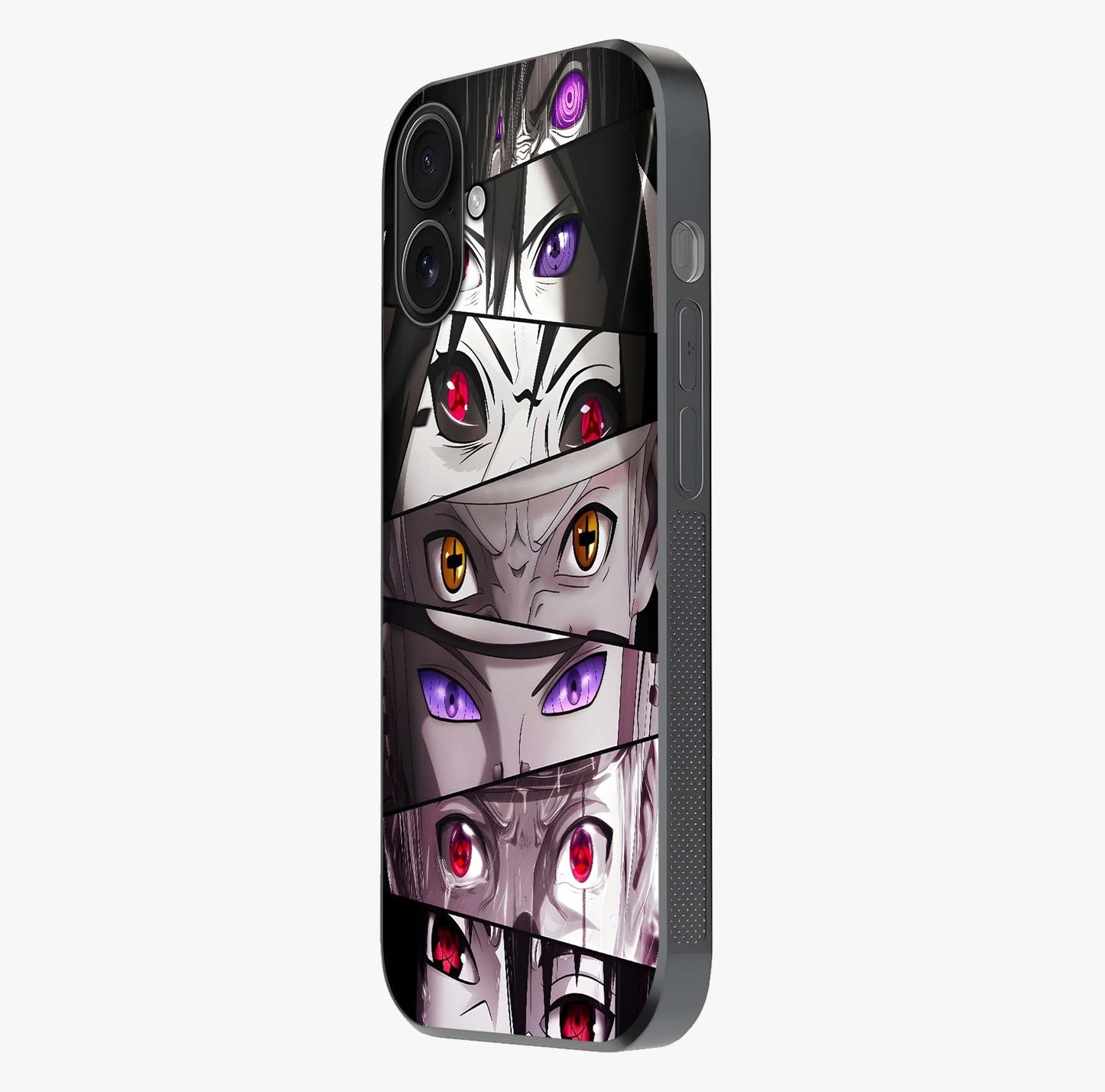 Eyes Of Destiny Glass Case photographed in natural light showing reflective finish and design depth.