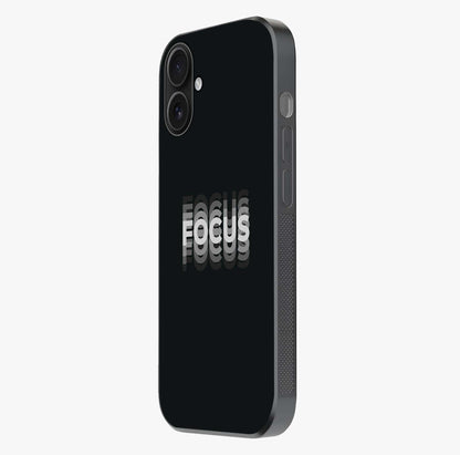Focused Blade Discipline Glass Case photographed in natural light showing reflective finish and design depth.