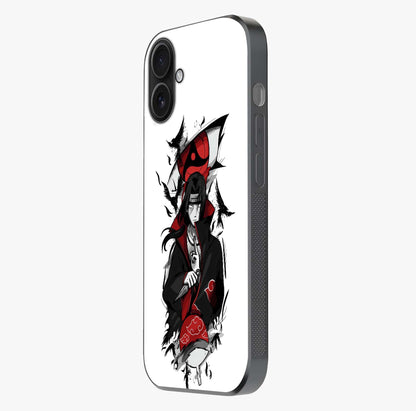 Itachi Limited Edition Naruto Anime Glass Case photographed in natural light showing reflective finish and design depth.