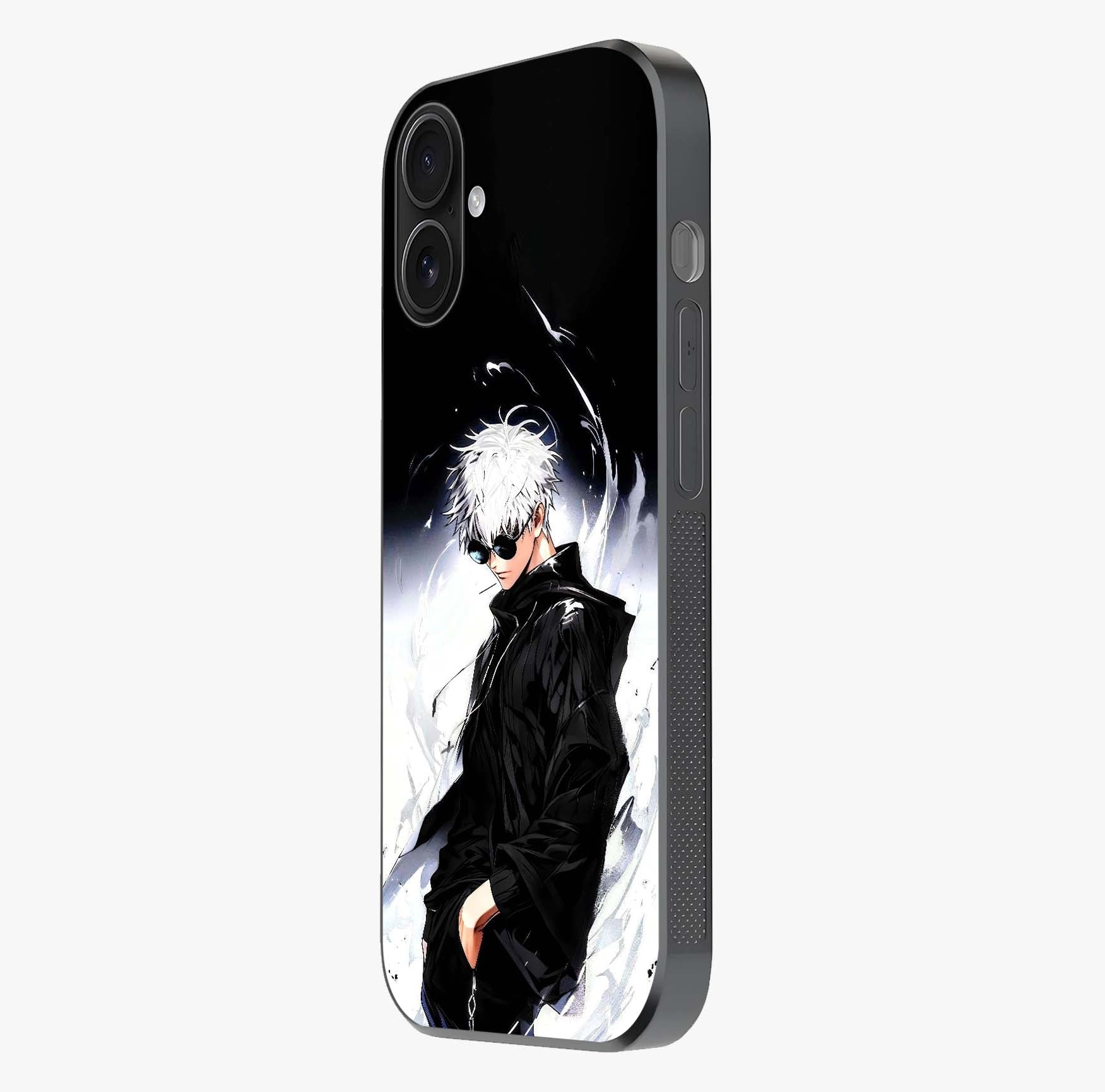 Limitless Shadow King Glass Case photographed in natural light showing reflective finish and design depth.
