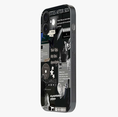 Midnight Love Echo Glass Case photographed in natural light showing reflective finish and design depth.