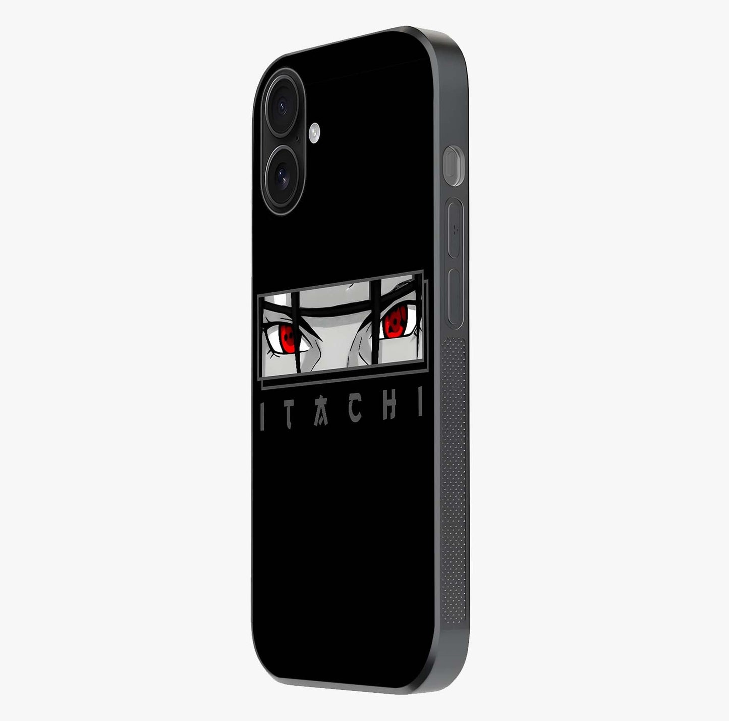 Scarlet Gaze Dominance Glass Case photographed in natural light showing reflective finish and design depth.
