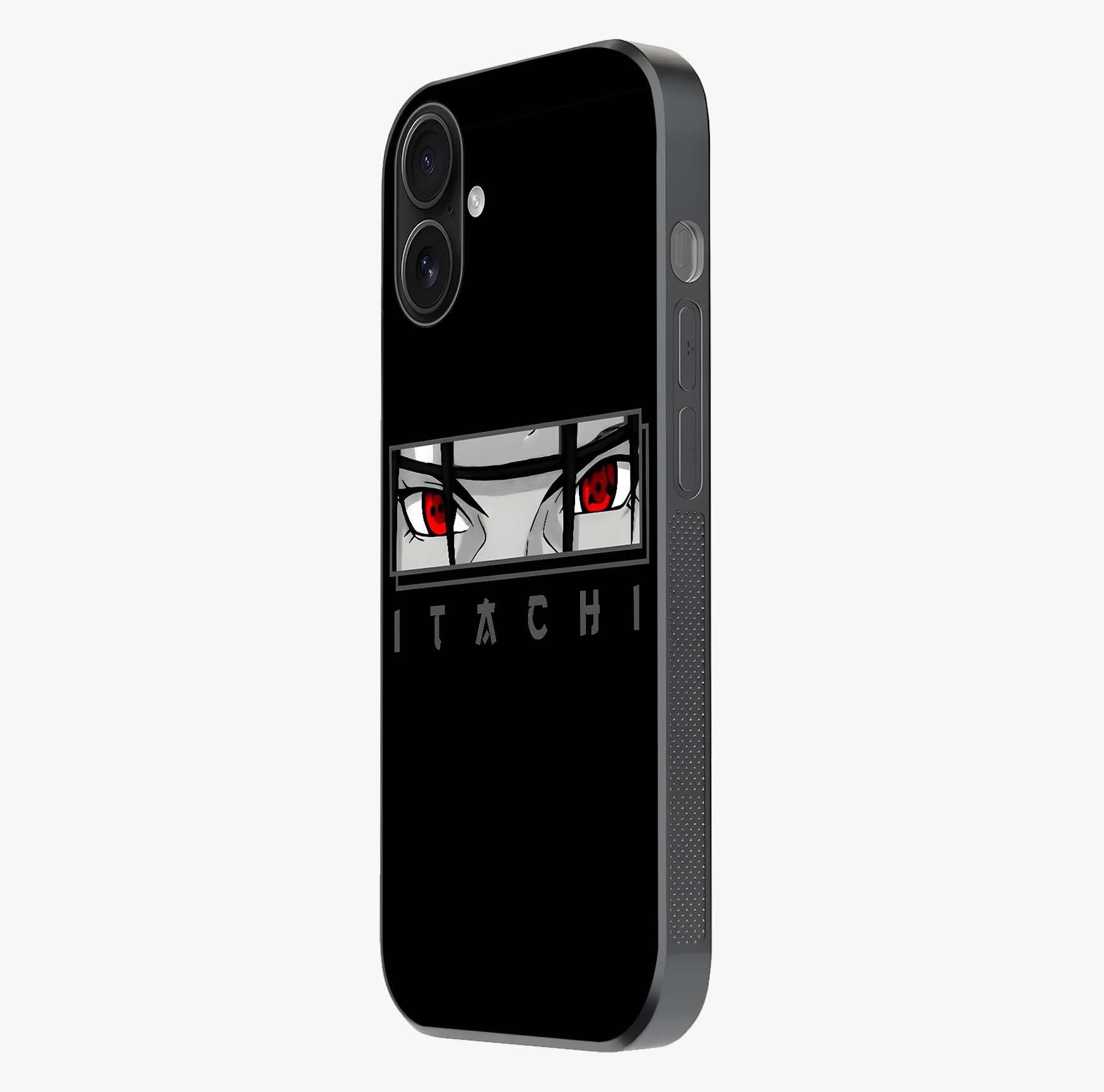 Scarlet Gaze Dominance Glass Case photographed in natural light showing reflective finish and design depth.