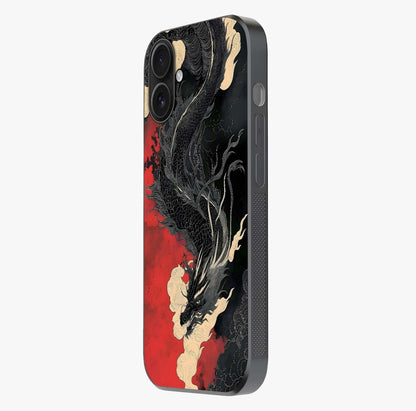 Shadow Dragon Fury Glass Case photographed in natural light showing reflective finish and design depth.