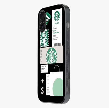 Starbucks Mocha Glass Case photographed in natural light showing reflective finish and design depth.