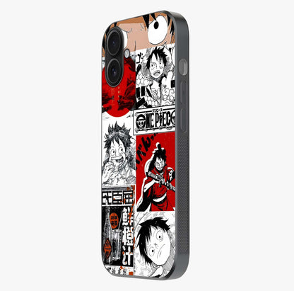 Strawhat Chaos Panels Glass Case photographed in natural light showing reflective finish and design depth.
