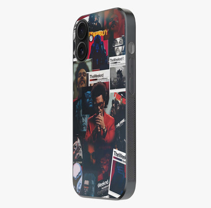 The Weeknd Glass Case photographed in natural light showing reflective finish and design depth.