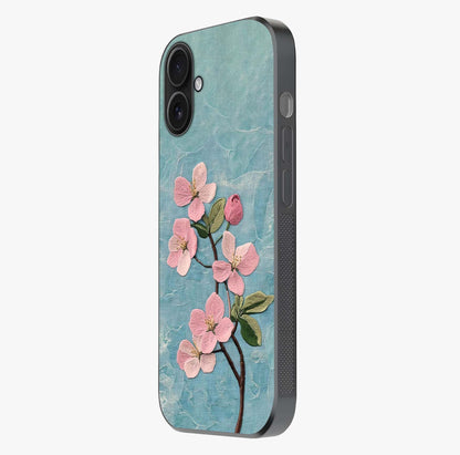 Threaded Blossom Breeze Glass Case photographed in natural light showing reflective finish and design depth.