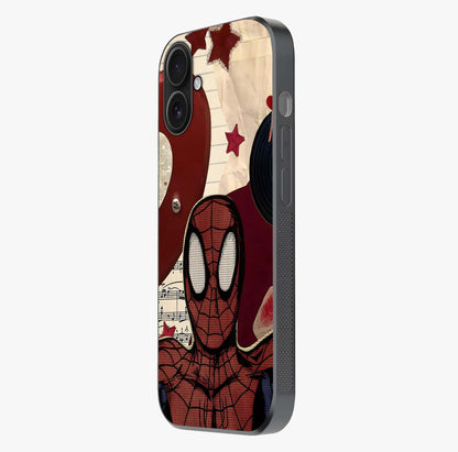Web Warrior Vibes Glass Case photographed in natural light showing reflective finish and design depth.