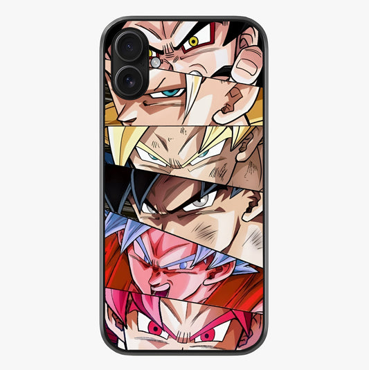 Anime Character Glass Case showing full back design in clean flat view with glossy glass finish.