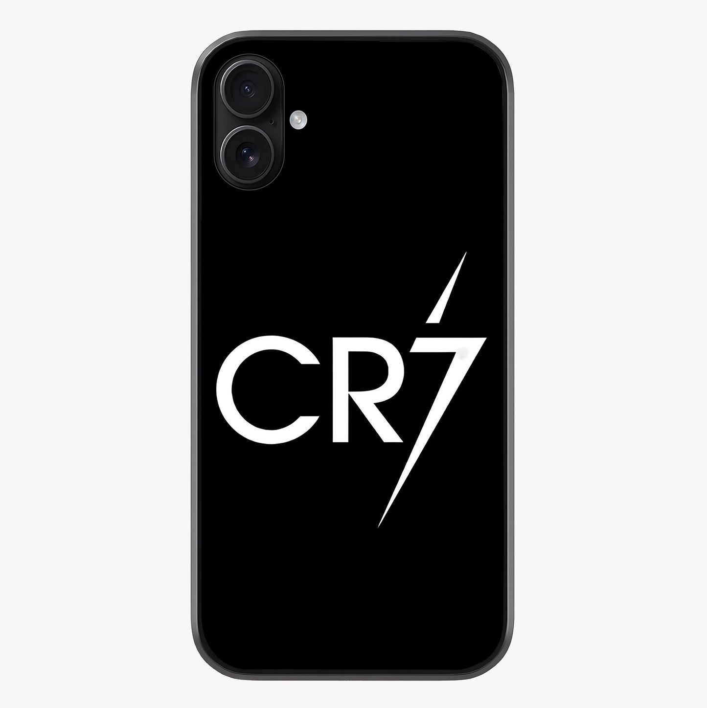 Cr7 Elite Strike Glass Case showing full back design in clean flat view with glossy glass finish.