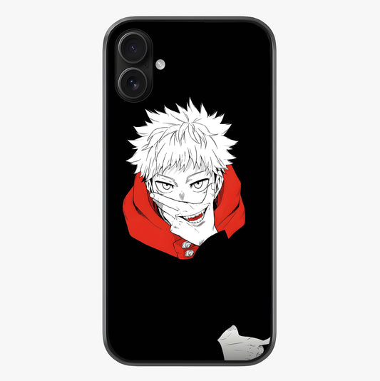 rimson Chaos Smile Glass Case showing full back design in clean flat view with glossy glass finish.