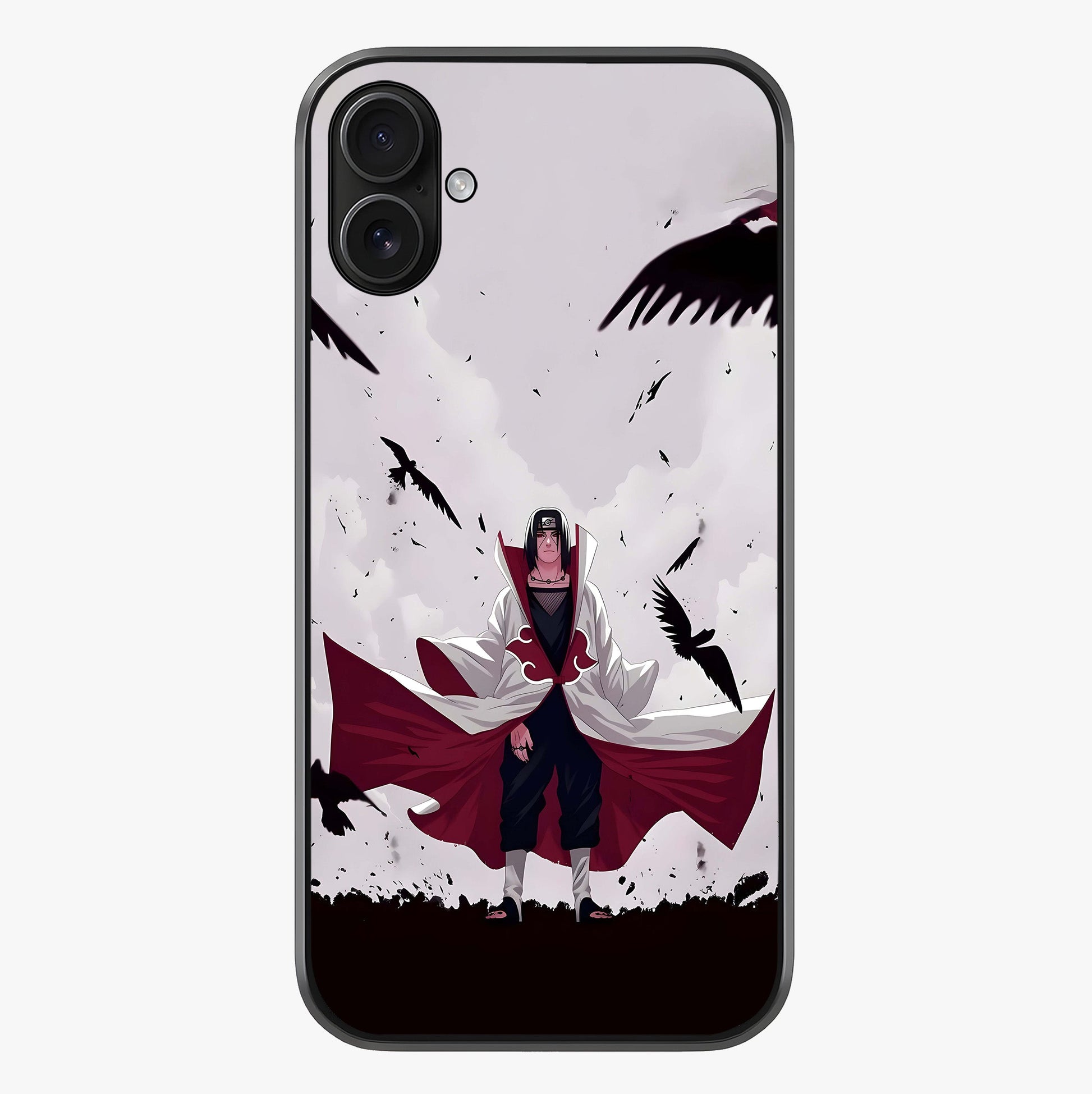 Crimson Crow Ascension Glass Case showing full back design in clean flat view with glossy glass finish.