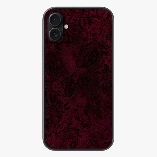 Crimson Fade Flow Glass Case showing full back design in clean flat view with glossy glass finish.