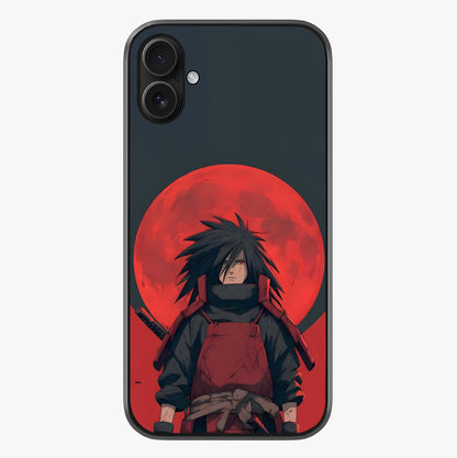 Crimson Moon Warlord Glass Case showing full back design in clean flat view with glossy glass finish.