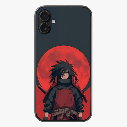 Crimson Moon Warlord Glass Case showing full back design in clean flat view with glossy glass finish.