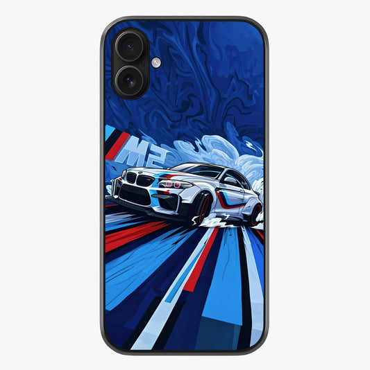 Drift Power Rush Glass Case showing full back design in clean flat view with glossy glass finish.
