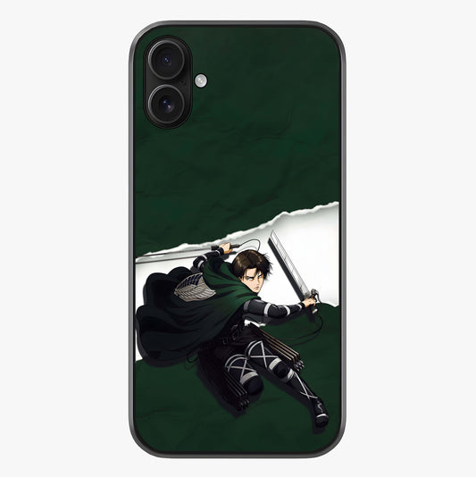 Emerald War Vanguard Glass Case showing full back design in clean flat view with glossy glass finish.