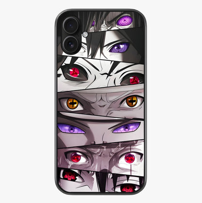 Eyes Of Destiny Glass Case showing full back design in clean flat view with glossy glass finish.