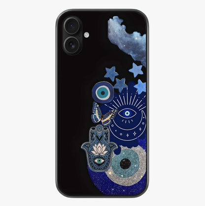 Galactic Charm Cluster Glass Case showing full back design in clean flat view with glossy glass finish.