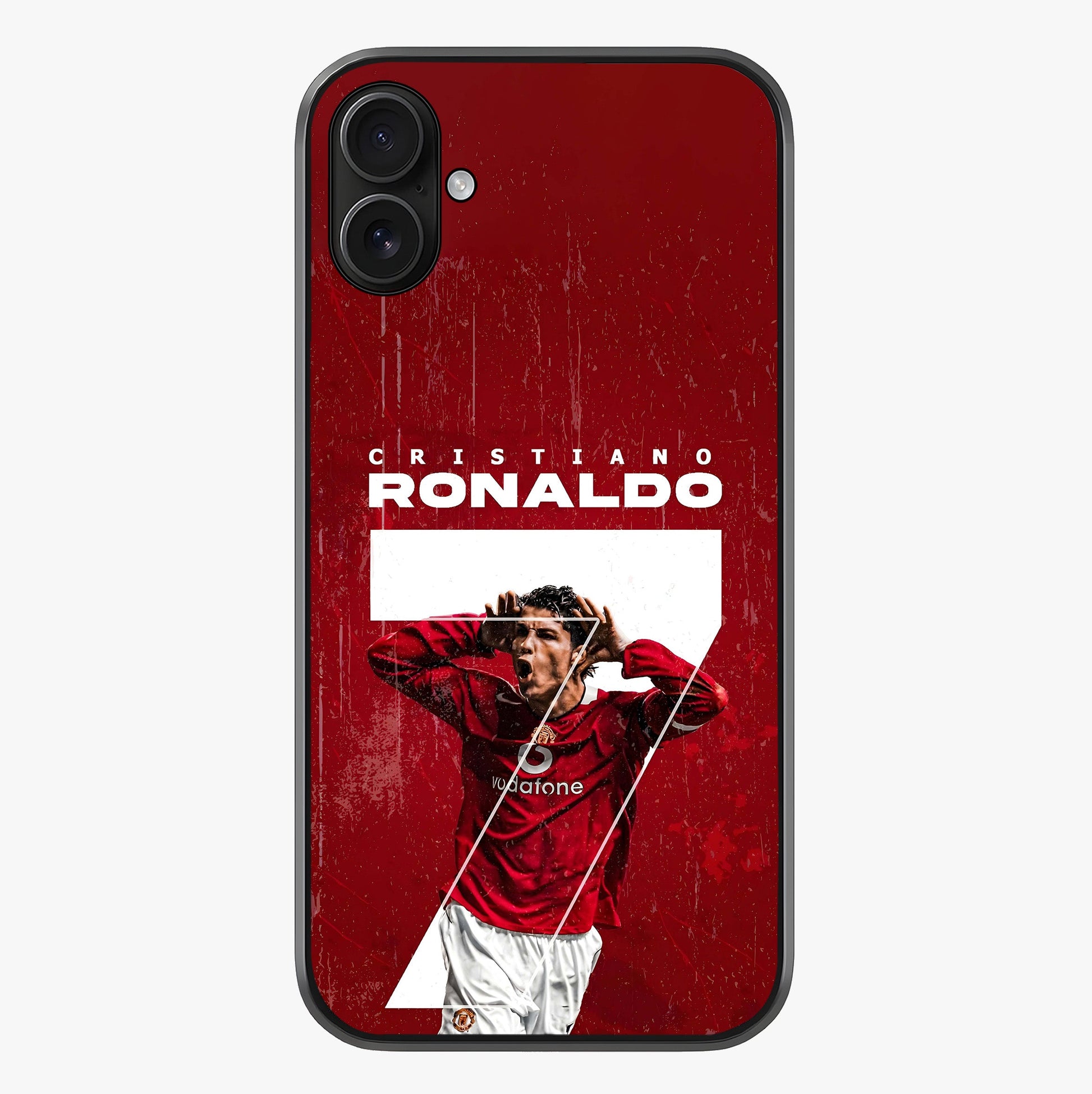 Goal Celebration Legacy Glass Case showing full back design in clean flat view with glossy glass finish.