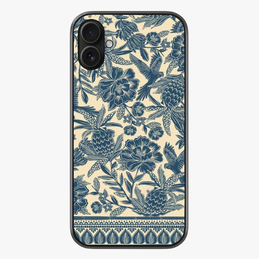 Heirloom Wild Bloom Glass Case showing full back design in clean flat view with glossy glass finish.