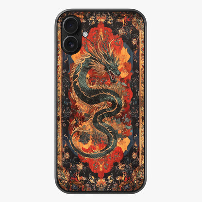 Inferno Dragon Soul Glass Case showing full back design in clean flat view with glossy glass finish.