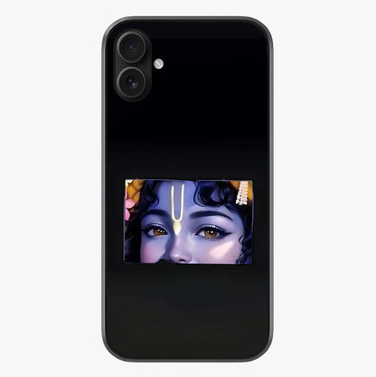 Krishna Divine Embrace Glass Case showing full back design in clean flat view with glossy glass finish.
