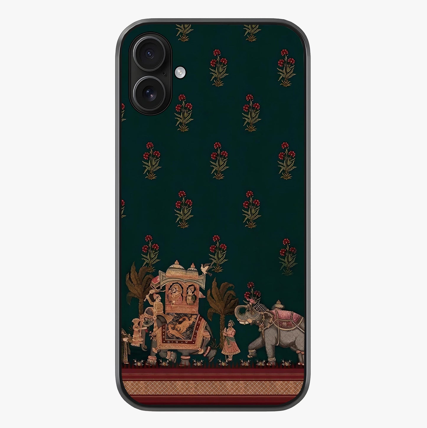 Macmerise Glass Case showing full back design in clean flat view with glossy glass finish.
