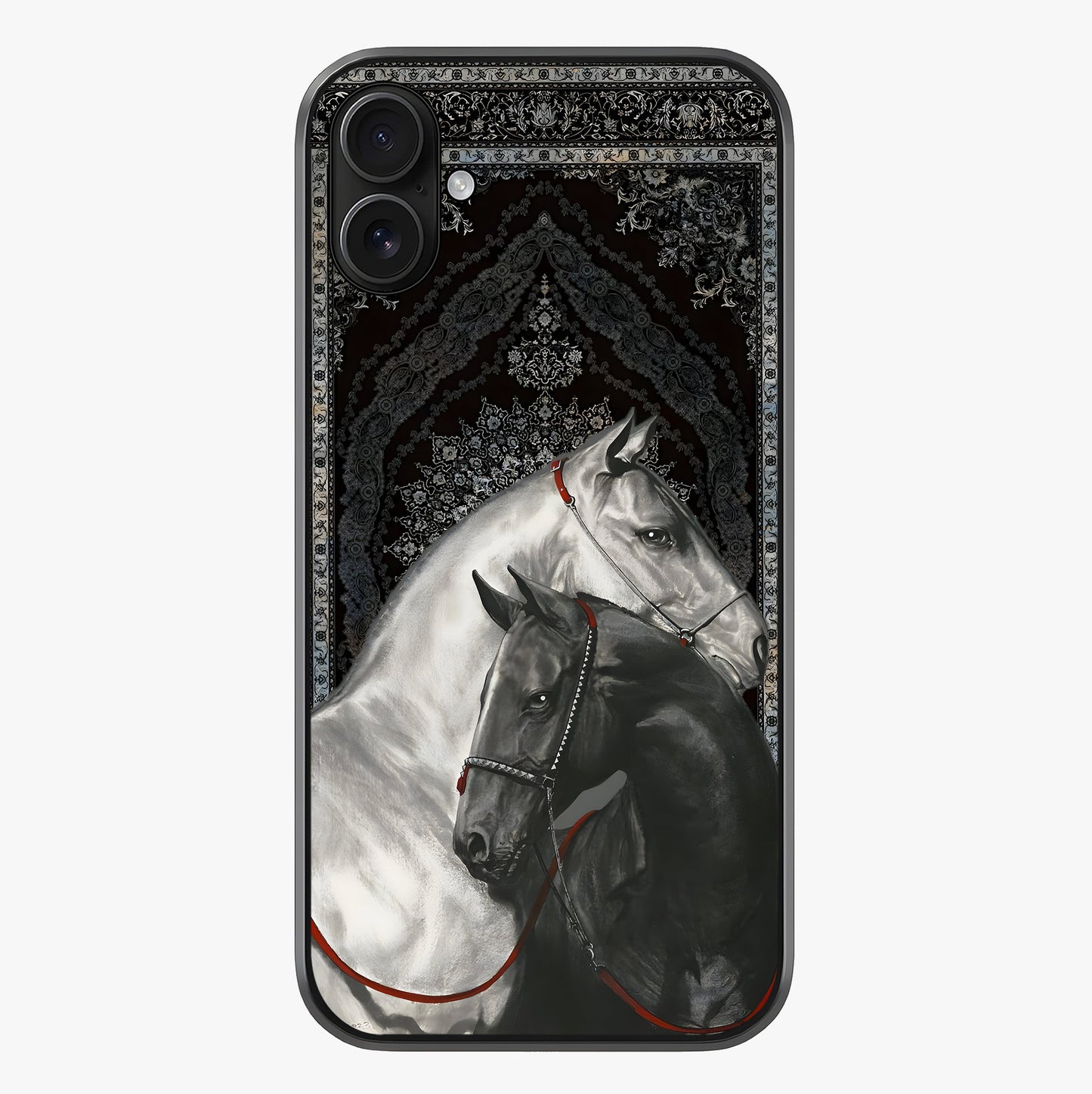 Majestic Ride Legacy Glass Case showing full back design in clean flat view with glossy glass finish.