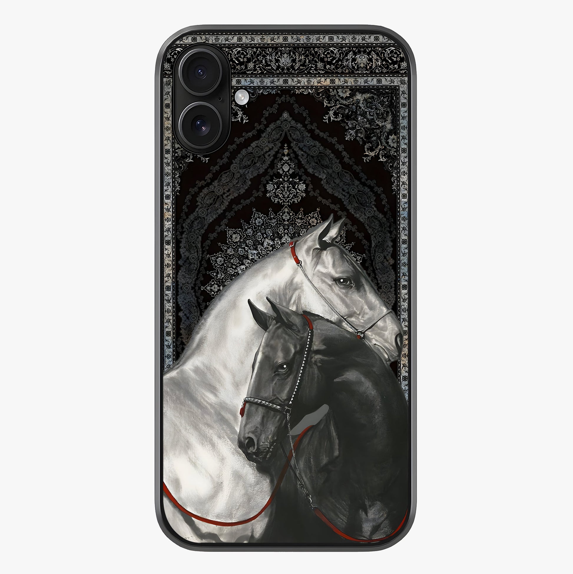 Majestic Ride Legacy Glass Case showing full back design in clean flat view with glossy glass finish.