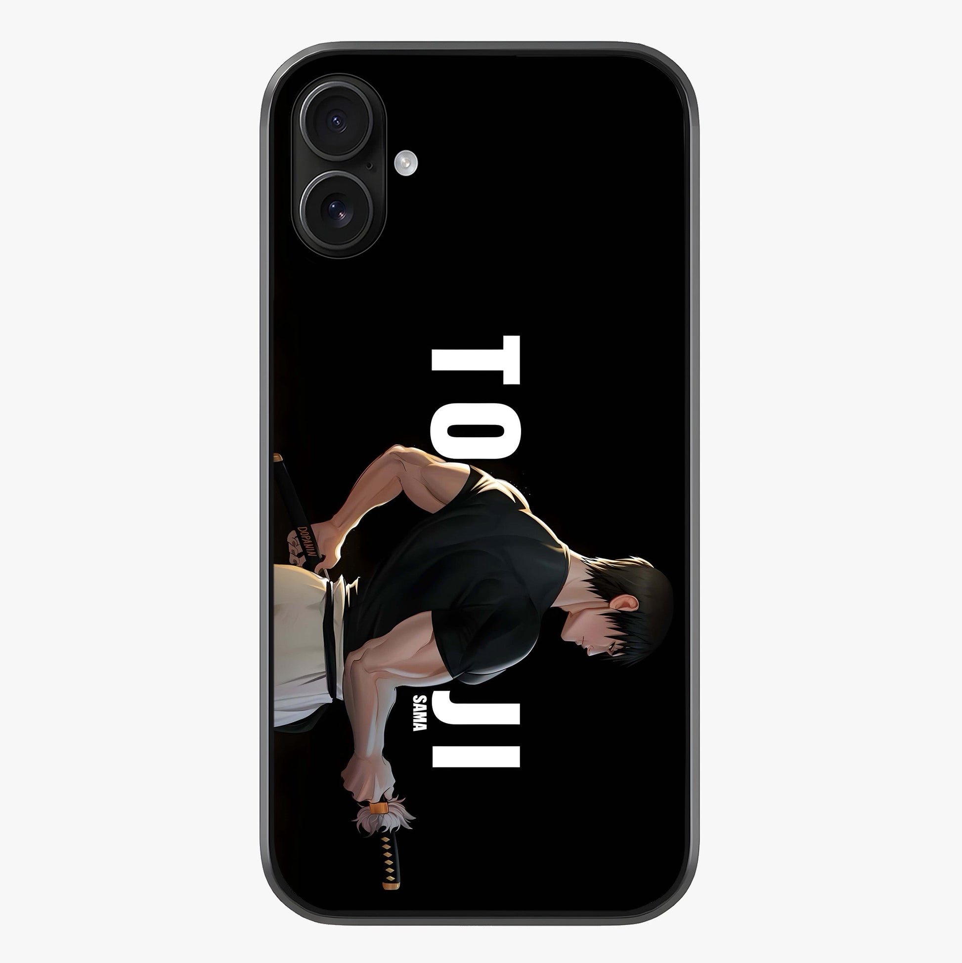 Midnight Blade Resolve Glass Case showing full back design in clean flat view with glossy glass finish.