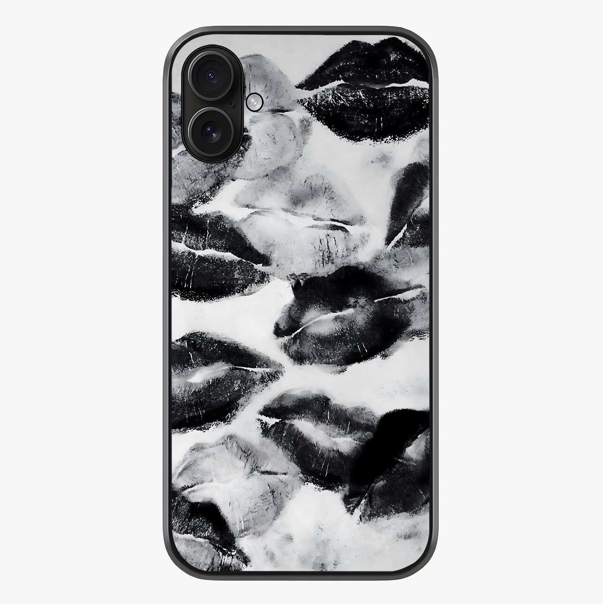 Midnight Kiss Marks Glass Case showing full back design in clean flat view with glossy glass finish.