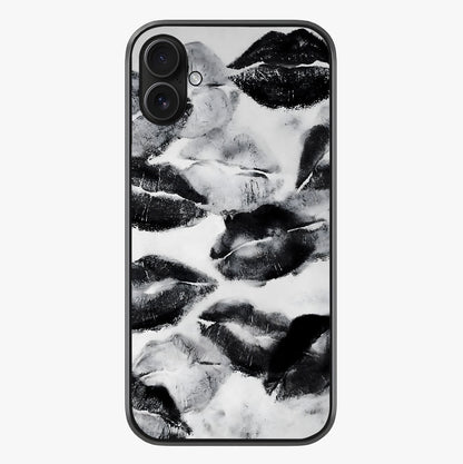 Midnight Kiss Marks Glass Case showing full back design in clean flat view with glossy glass finish.