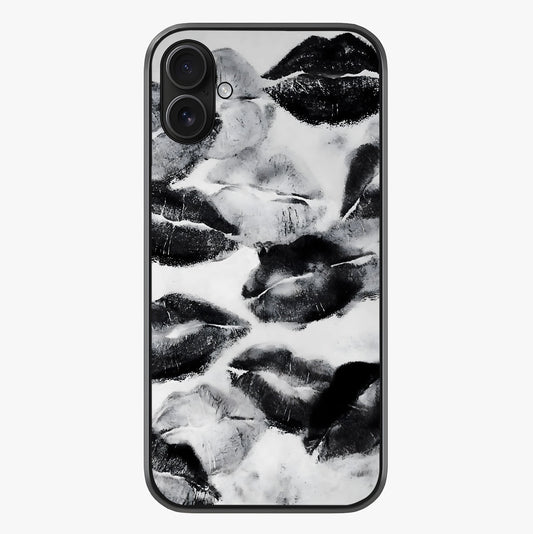 Midnight Kiss Marks Glass Case showing full back design in clean flat view with glossy glass finish.