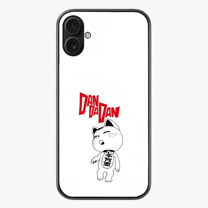 Playful Spirit Charm Glass Case showing full back design in clean flat view with glossy glass finish.
